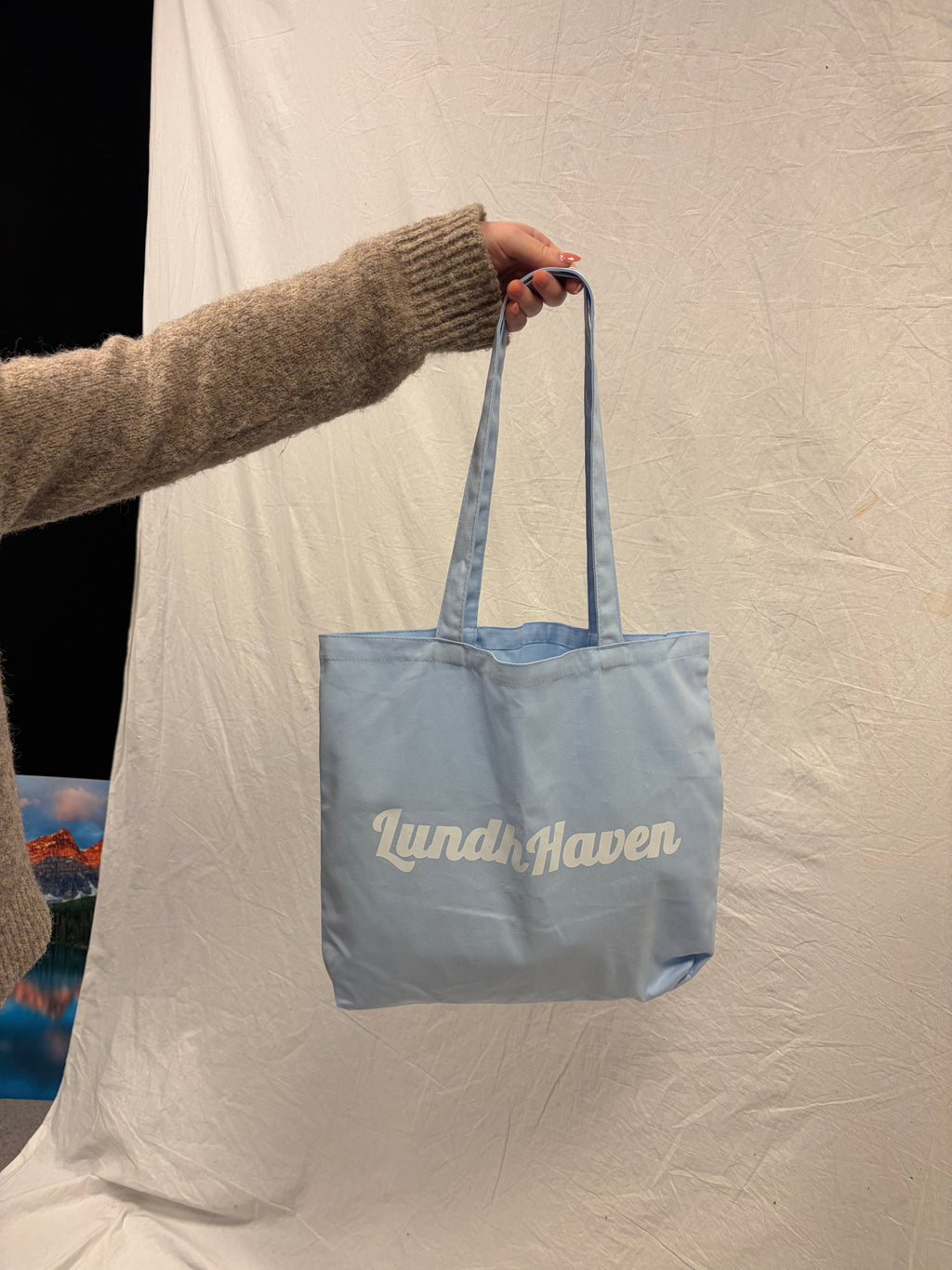 Totebag lyseblå
