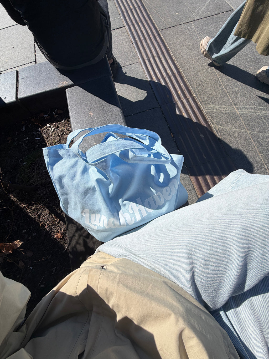 Totebag lyseblå
