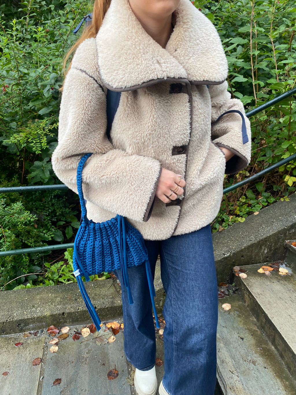 Løvmaskeveske midnatt